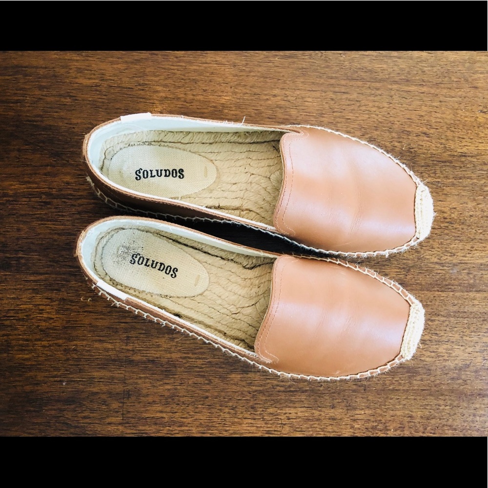 Soludos Leather Platform Smoking Slipper
